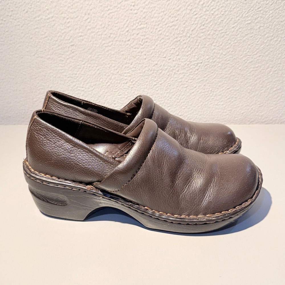 VTG Y2K Daria Clogs Women 9 Brown Leather Slip On Comfort Mules SNDARIABROWN